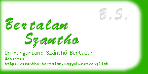 bertalan szantho business card
